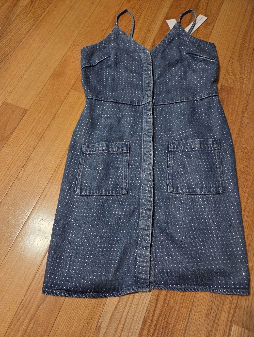 Rhinestone Denim Dress NWTs